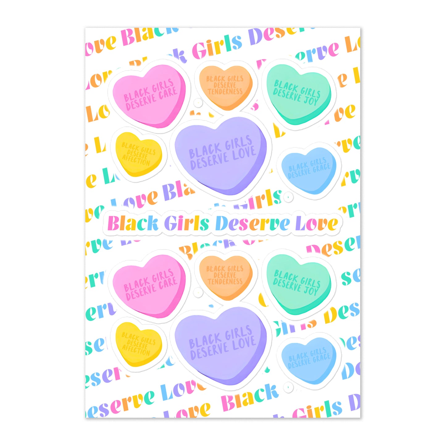 Black Girls Deserve Love! Sticker Sheet