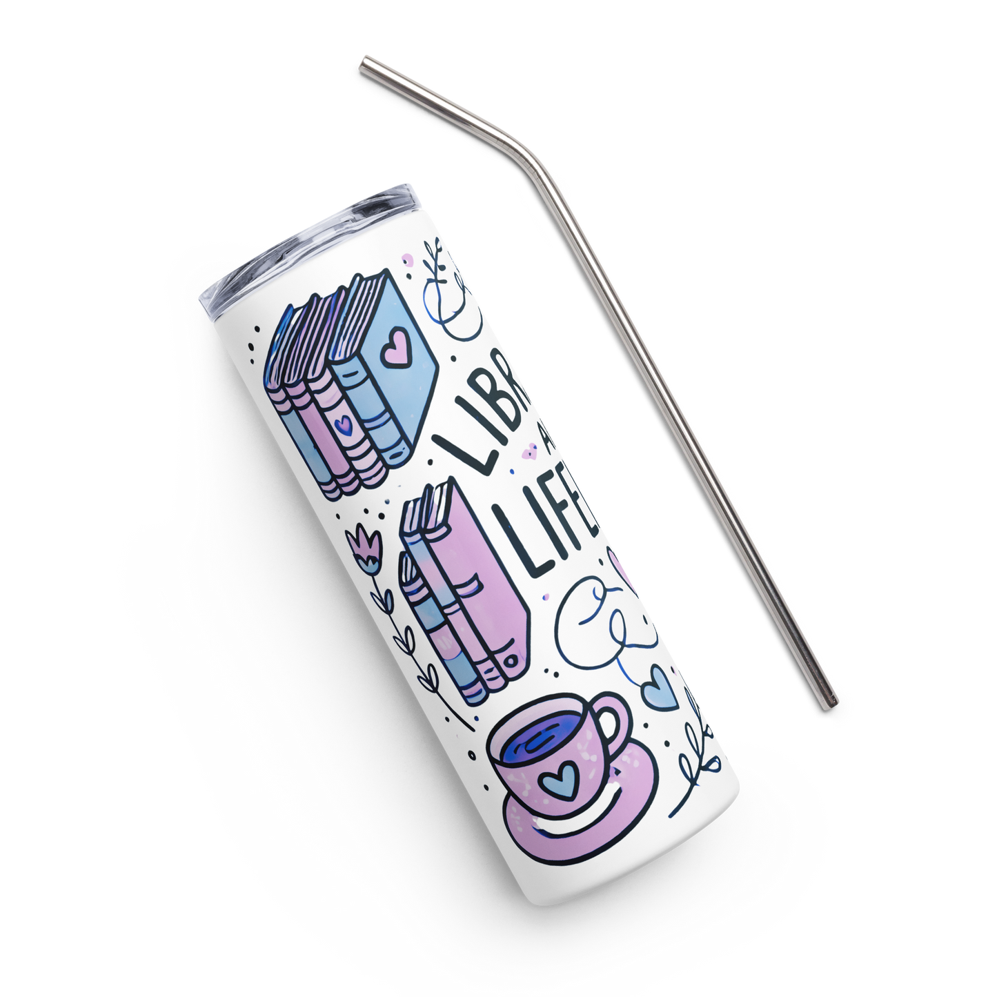 Libraries Are Lifelines Stainless Steel Tumbler