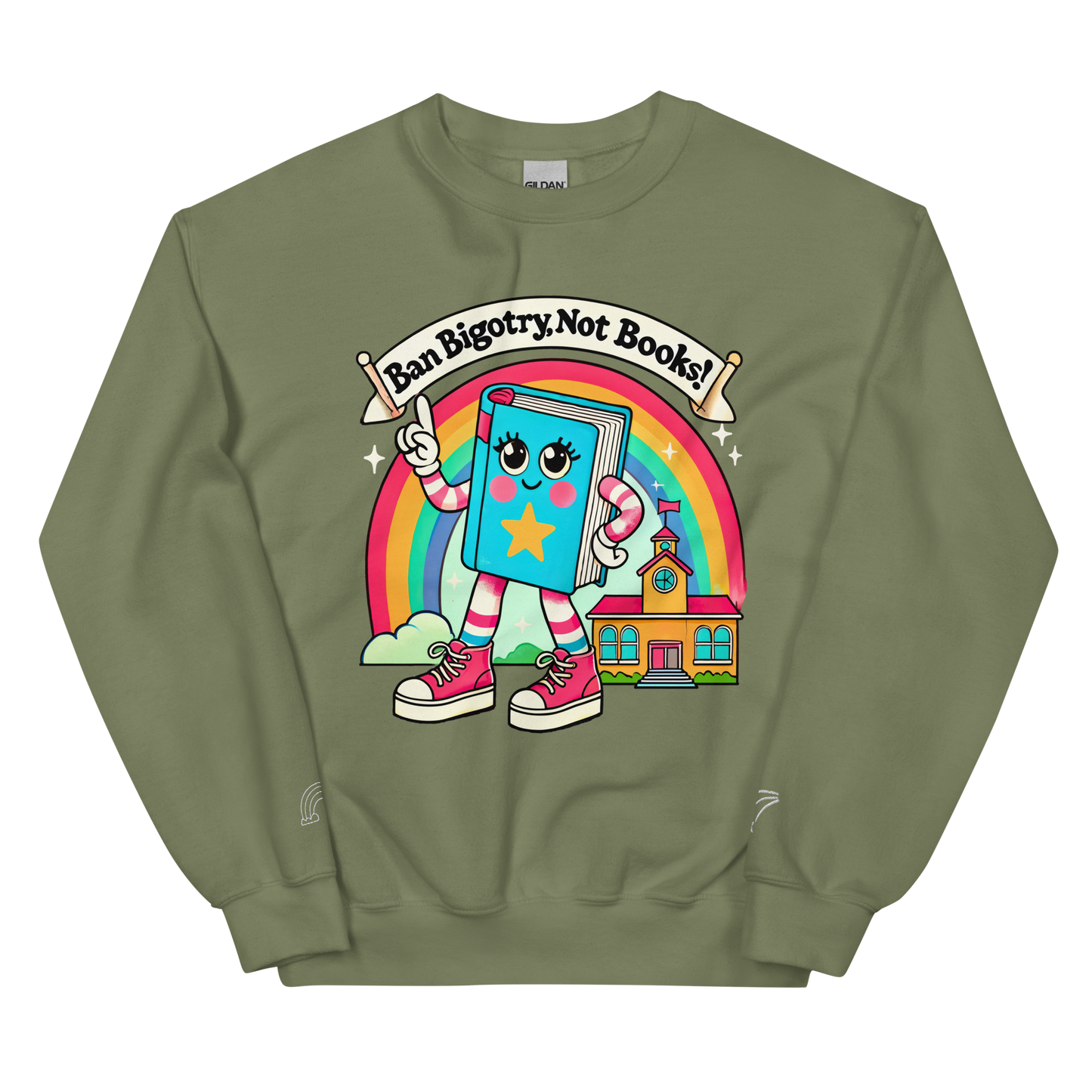 Ban Bigotry, Not Books Crewneck Sweatshirt