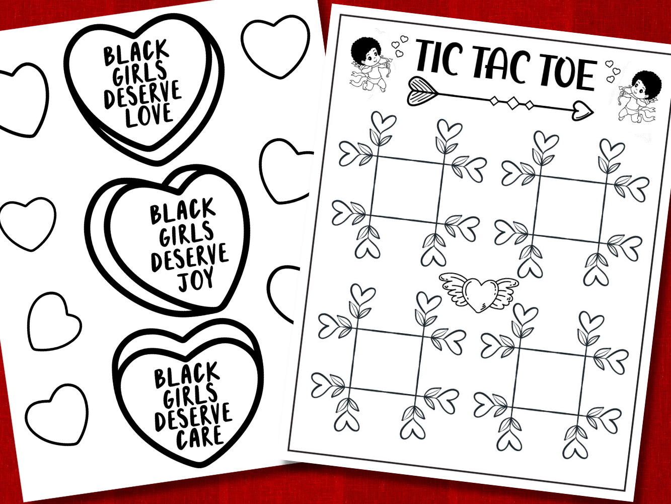 Black Girl Valentine's Day Coloring Book (Physical Copy)