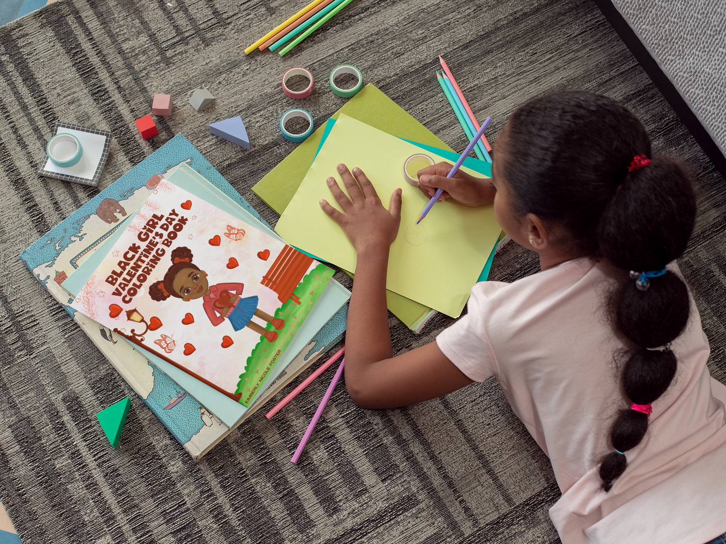 Black Girl Valentine's Day Coloring Book (Physical Copy)