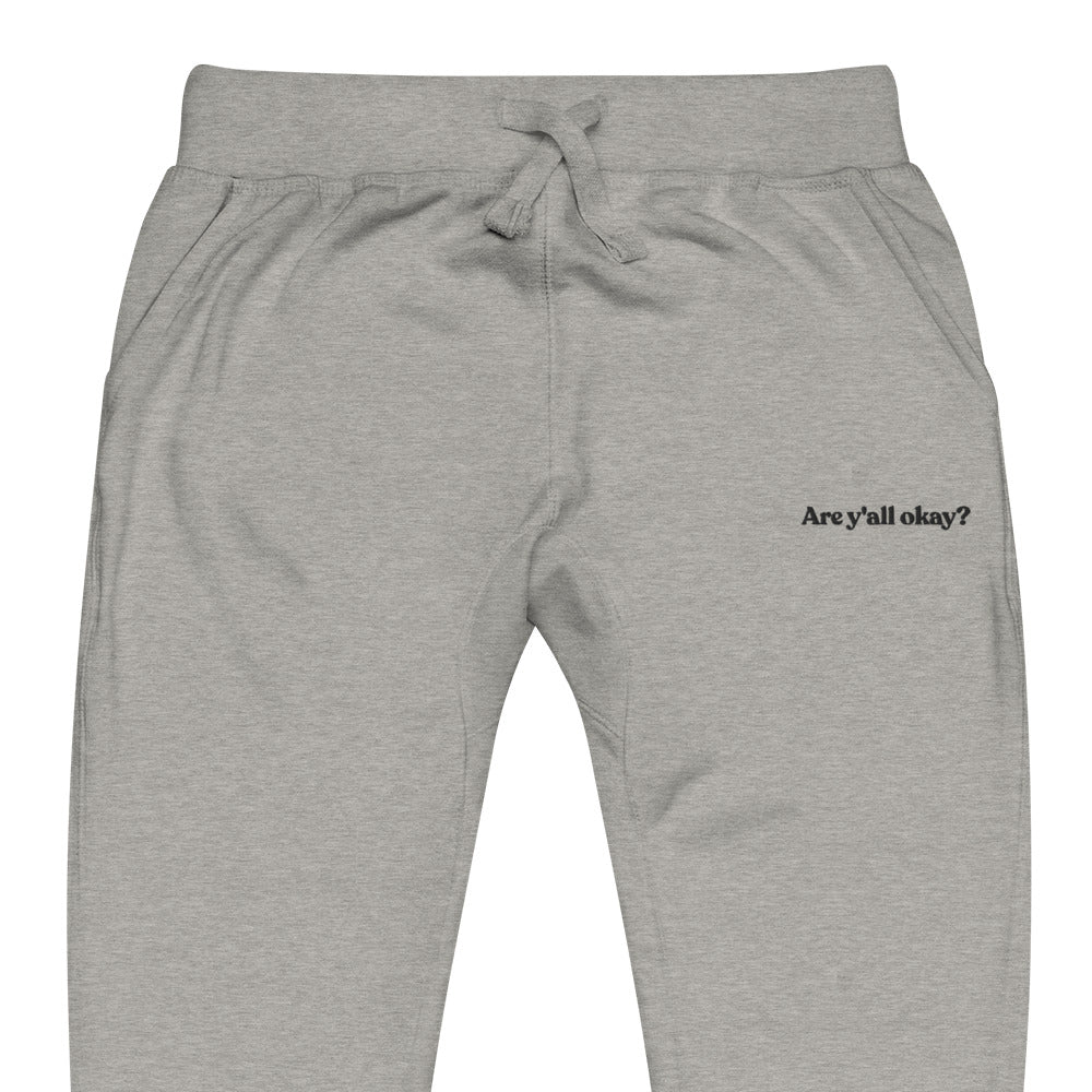 Are Y'all Okay? Gray/Black Joggers