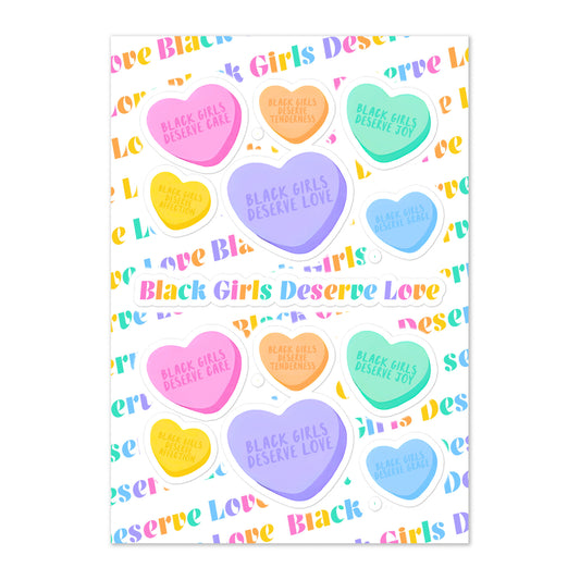 Black Girls Deserve Love! Sticker Sheet