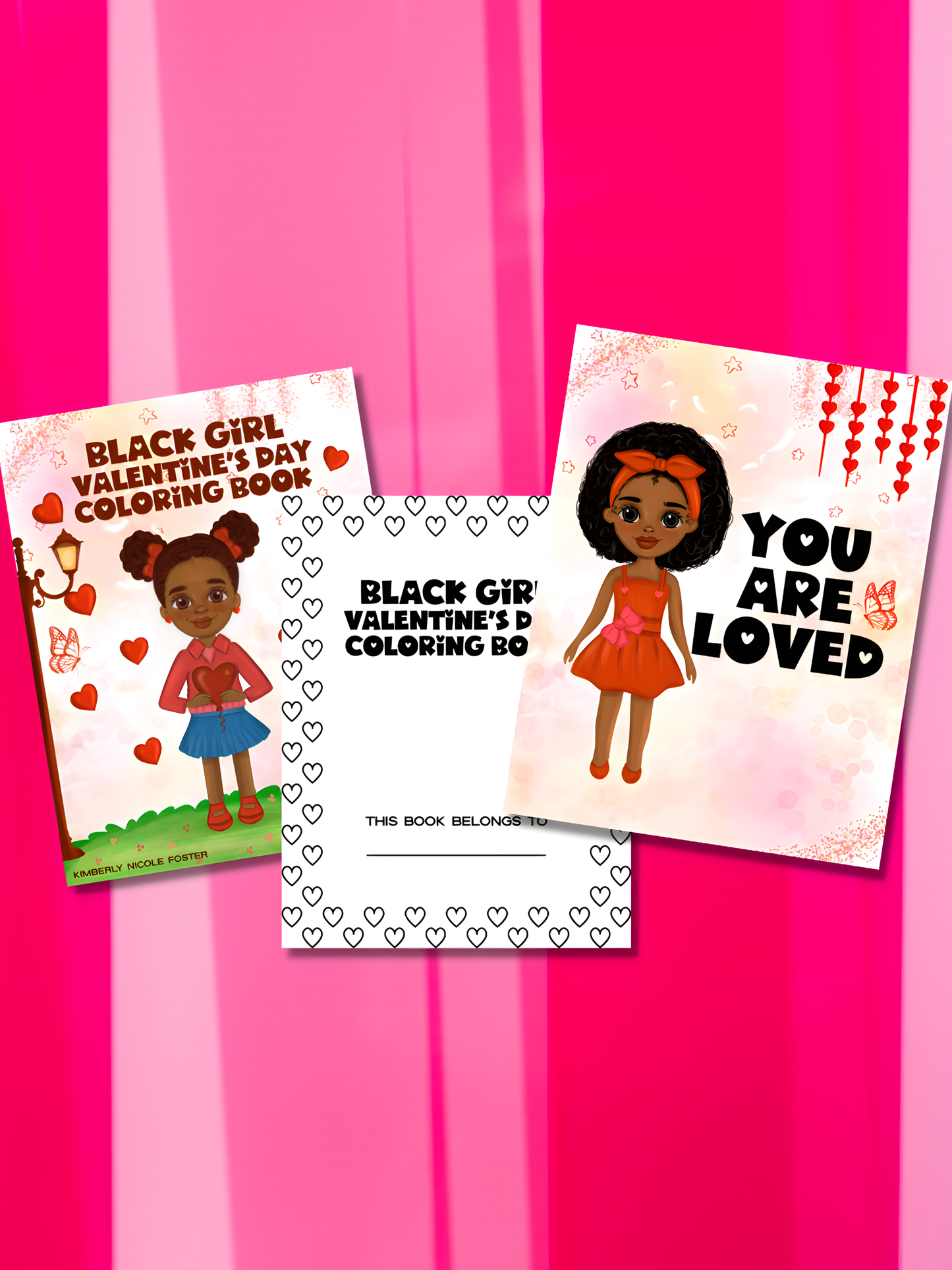 Valentine's Day Coloring Book for Black Girls (Instant Download)