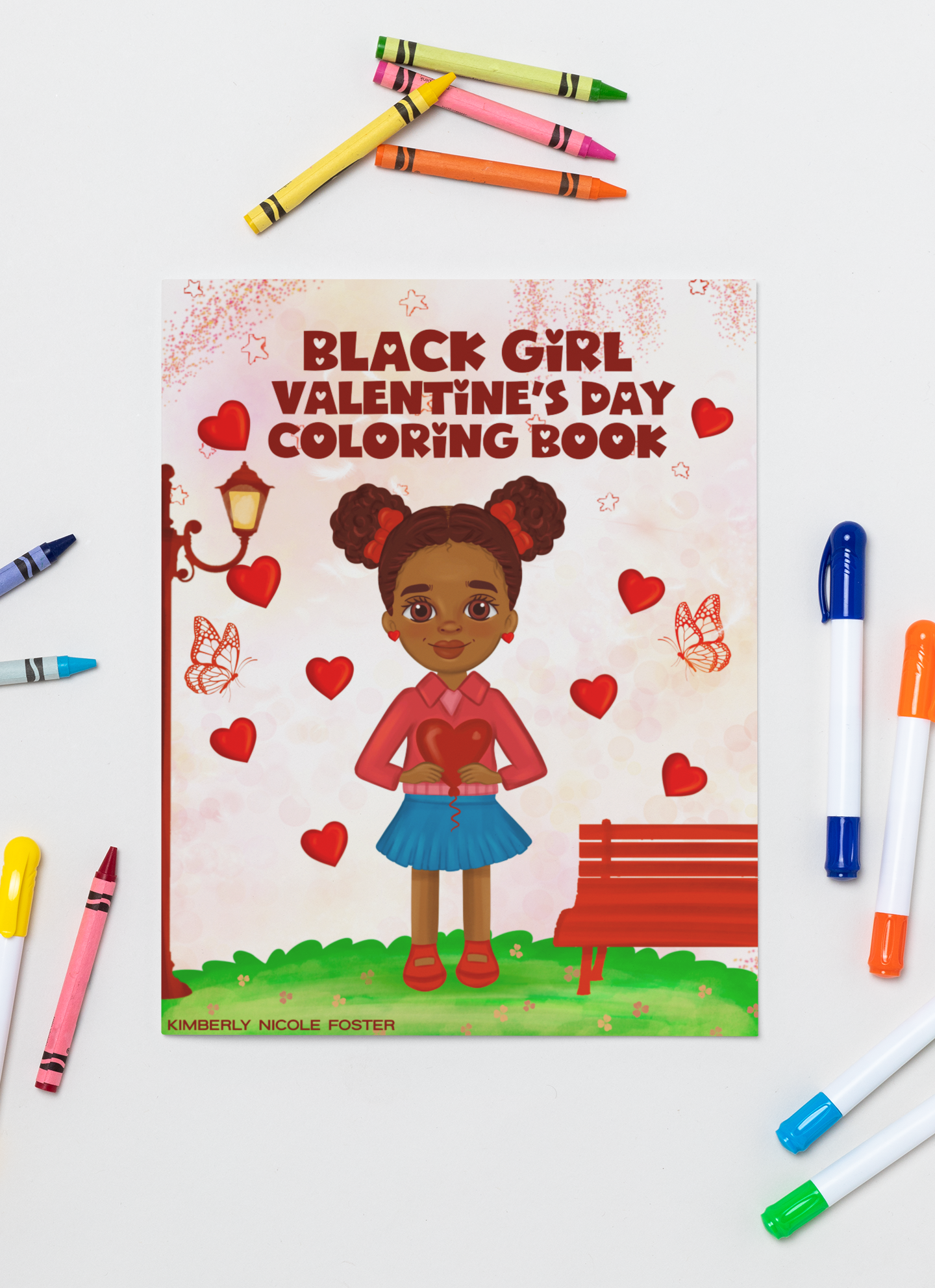 Valentine's Day Coloring Book for Black Girls (Instant Download)